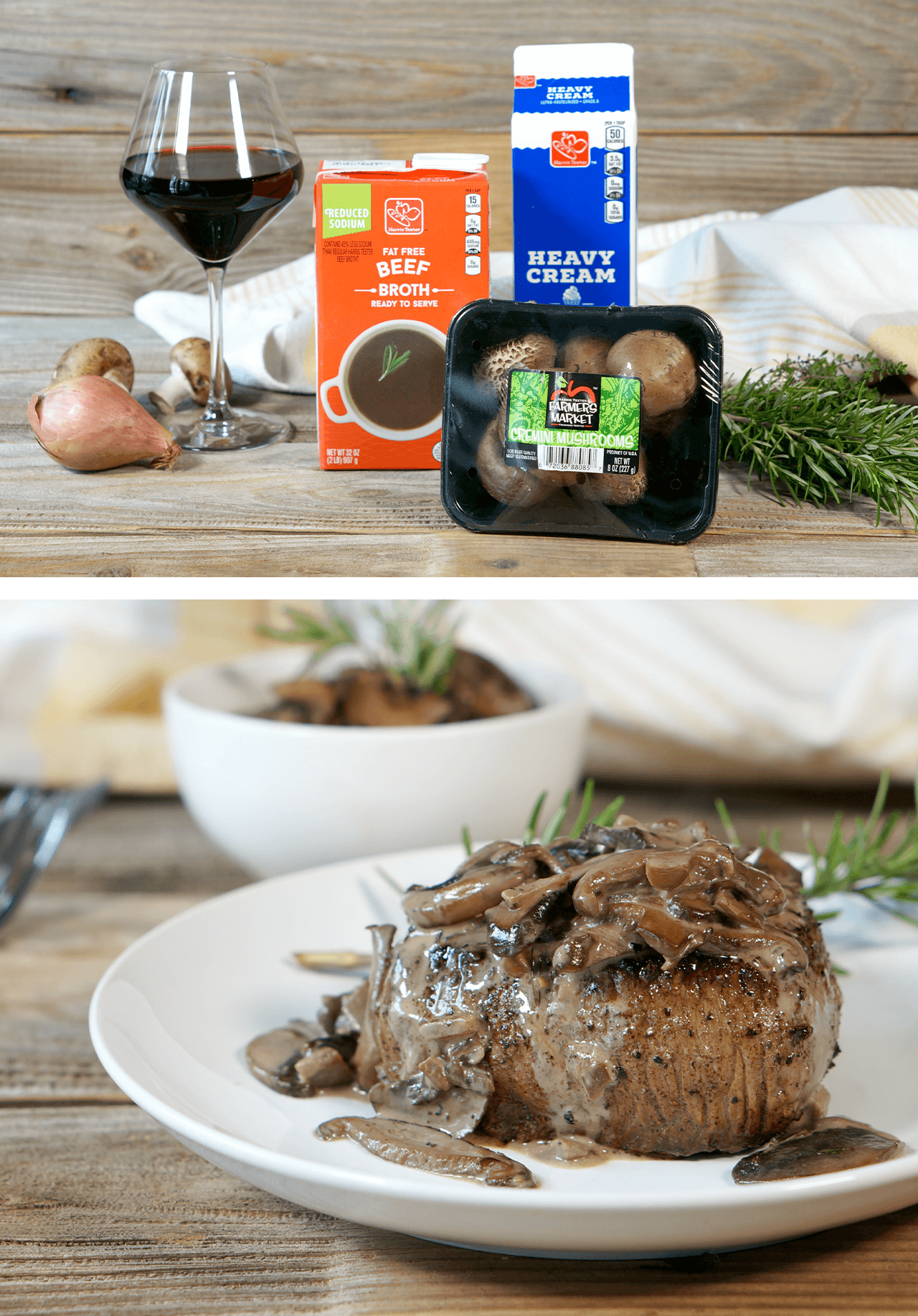 Red Wine and Mushroom Cream Sauce