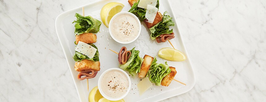 Caesar Salad on a Stick