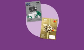 Visa and Mastercard gift cards